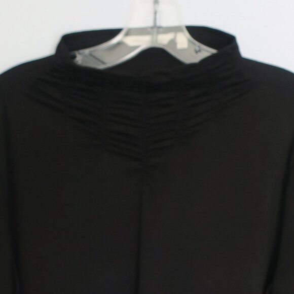 SOFT SURROUNDINGS Ruched Mock Neck Top - Picture 1 of 5